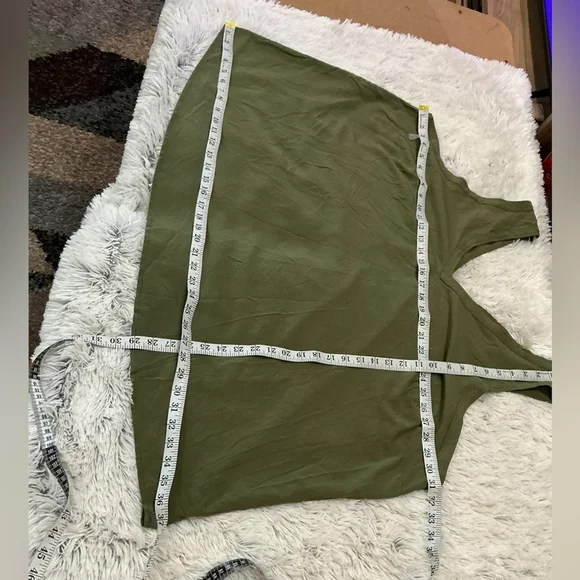 Torrid Plus Size Olive Green double V-Neck (front &back) Tank Top 5X - Picture 6 of 12